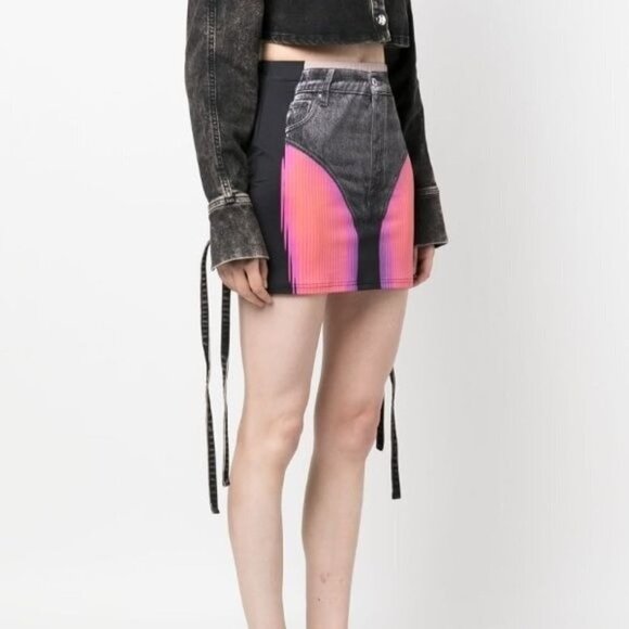 Y/Project x Jean Paul Gaultier Trompe L’oeil Mini Skirt Sz FR 38 - Picture 6 of 14